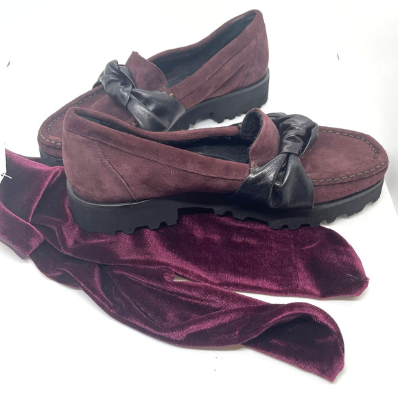 Ron White Rita Knot Platform Loafer Weatherproof Cashmere Suede Shoes size 5.5 - Picture 8 of 8